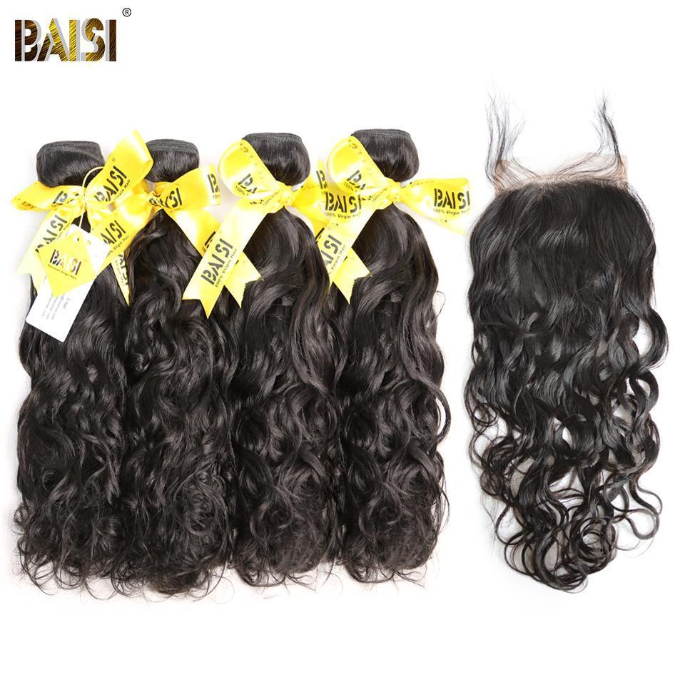 BAISI 12A Raw Peruvian Water Wave Bundles with Closure/Frontal - Image 3