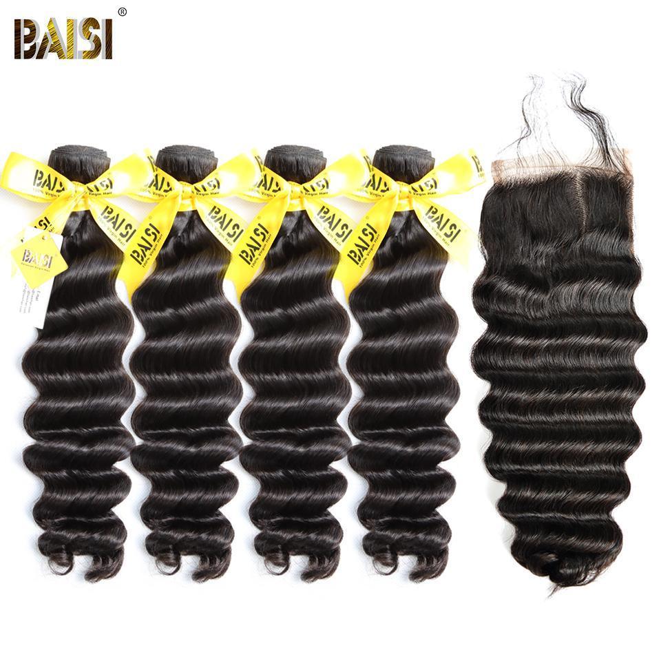 BAISI 12A Raw Peruvian Natural Wave Bundles with Closure/Frontal - Image 3