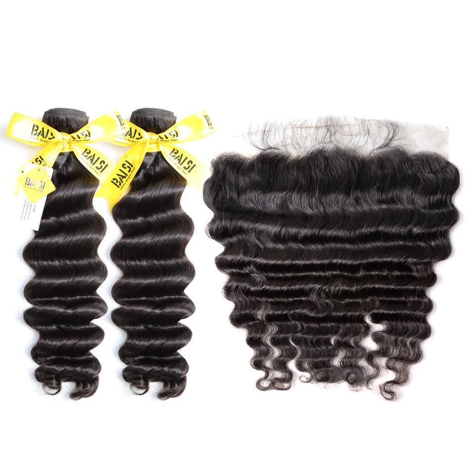 BAISI 12A Raw Peruvian Natural Wave Bundles with Closure/Frontal - Image 4
