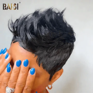 BAISI 1 Finger Wave Wig+1 Pixie Short Cut Wig = $79 - Image 3