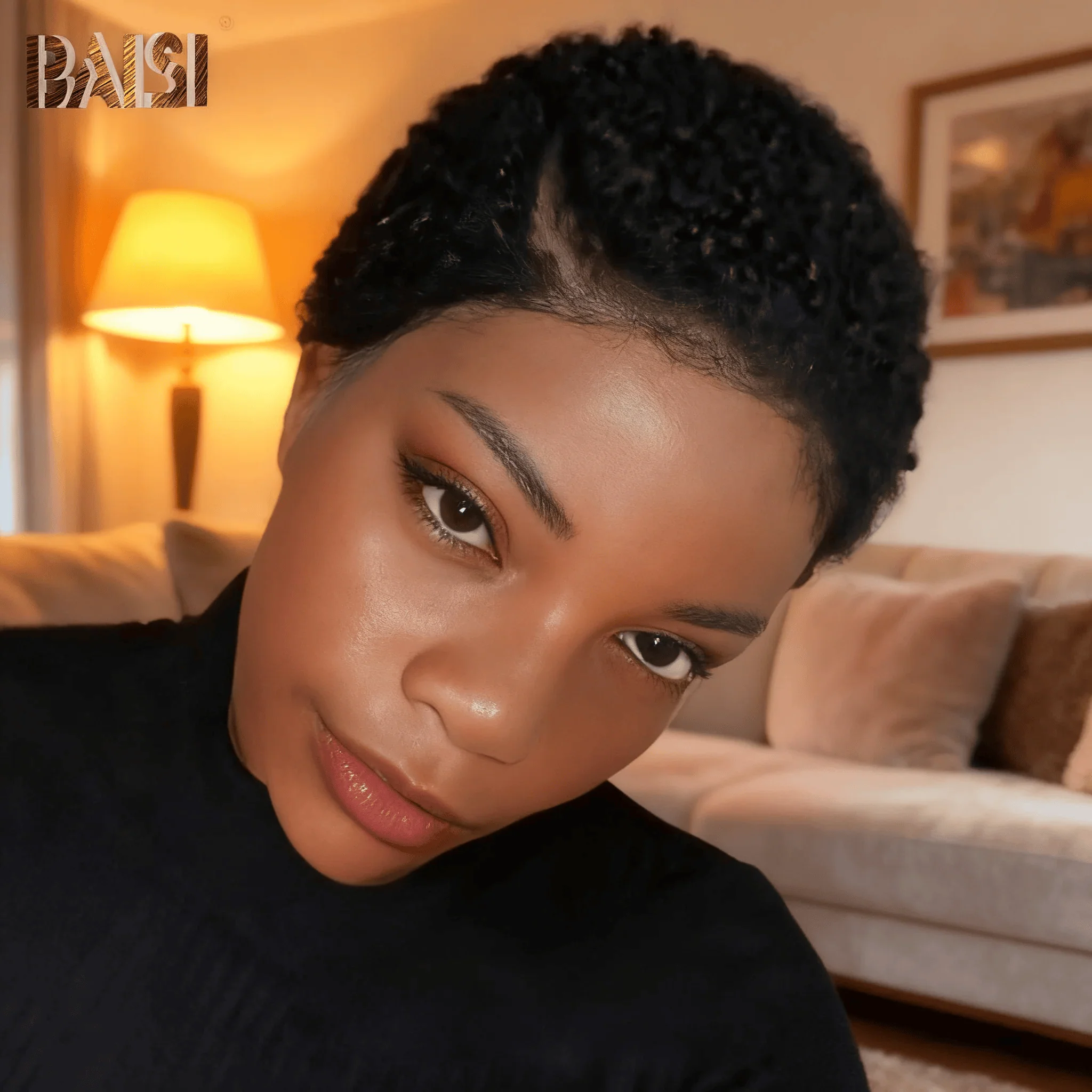 Baisi 1 Green Highlight Afro Curl Wig+1 Black Afro Curl Wig = $159 - Image 5