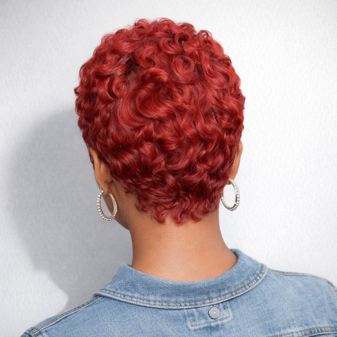 BAISI 1 Red Finger Weave Wig+l Pixie Short Cut Wig =$99 - Image 4