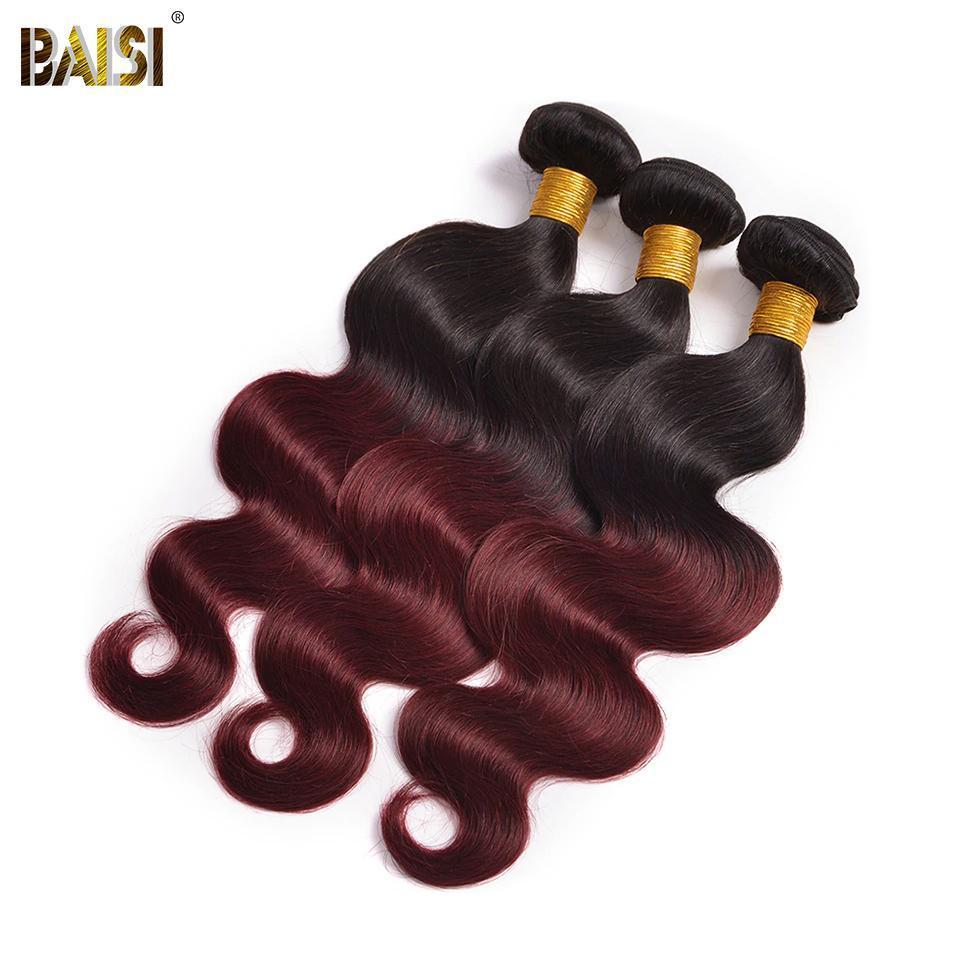 BAISI 12A 1B 99J# Body Wave Bundles with Closure/Frontal Deal - Image 3