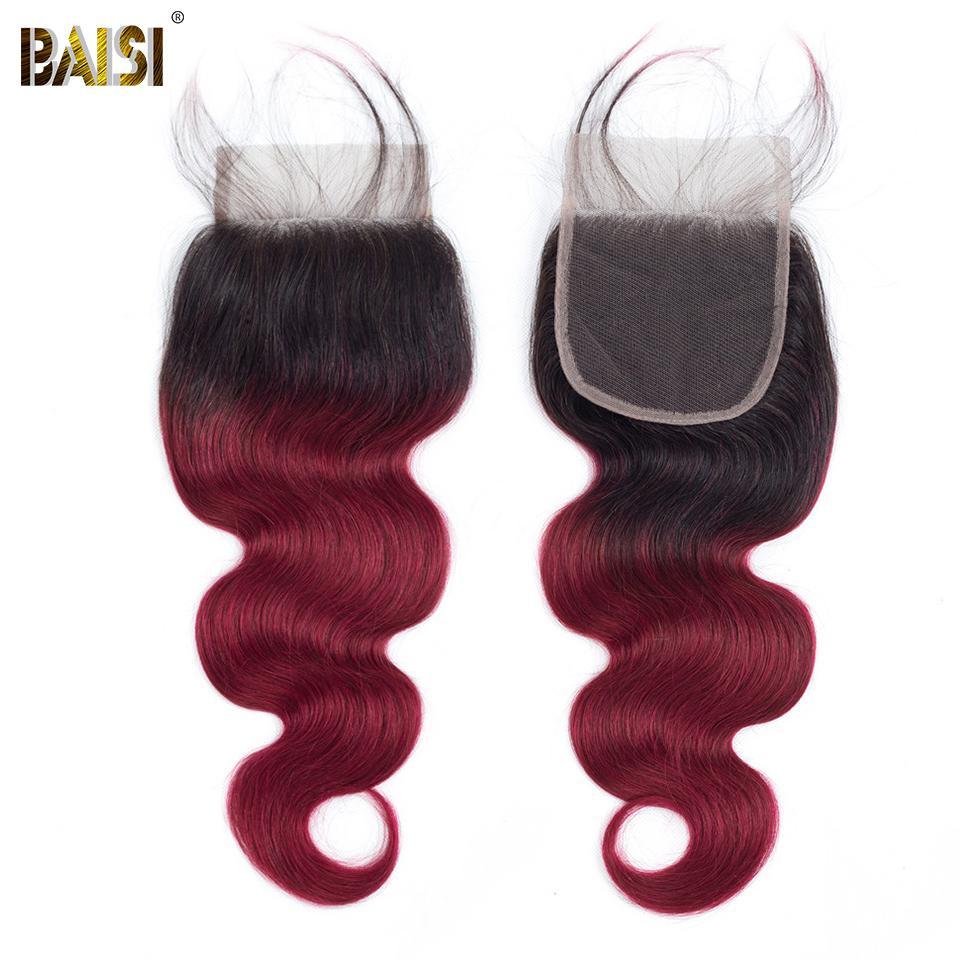 BAISI 12A 1B 99J# Body Wave Bundles with Closure/Frontal Deal - Image 4