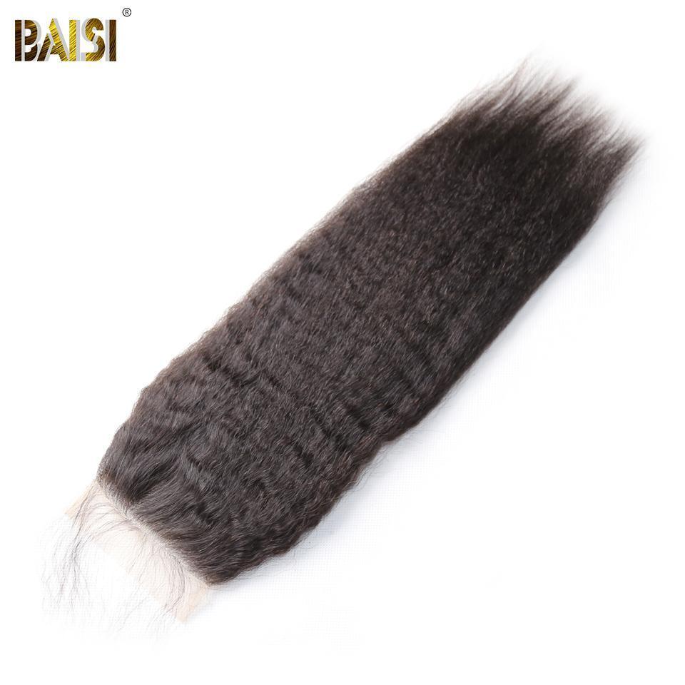 BAISI 10A Kinky Straight Lace Closure 4x4 - Image 3