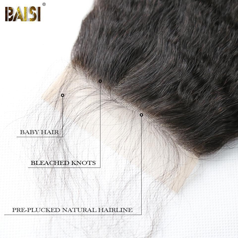 BAISI 10A Kinky Straight Lace Closure 4x4 - Image 5