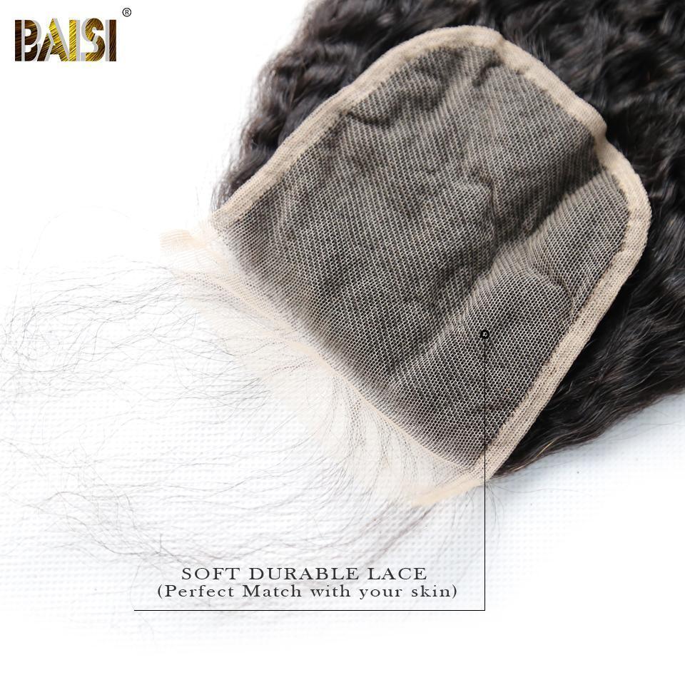 BAISI 10A Kinky Straight Lace Closure 4x4 - Image 6