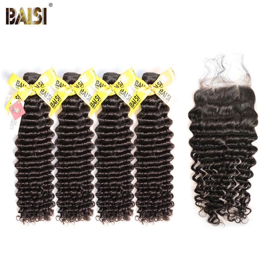 BAISI 12A Raw Deep Wave Bundles with Closure / Frontal - Image 3
