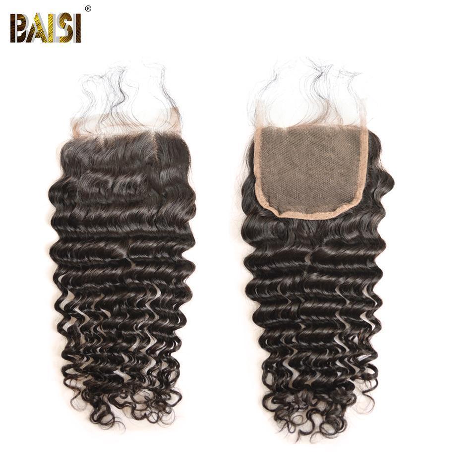 BAISI 12A Raw Peruvian Deep Wave Bundles with Closure / Frontal - Image 5