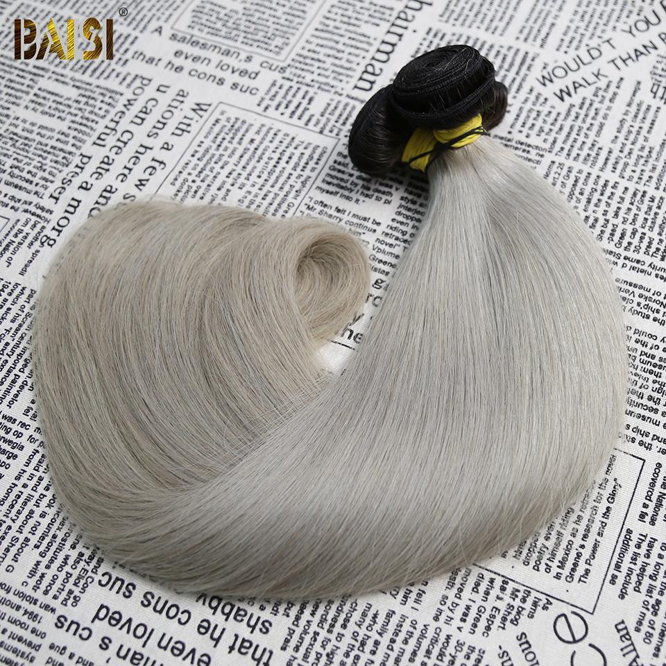 BAISI 10A 1B/GRAY Straight Color Hair - Image 3