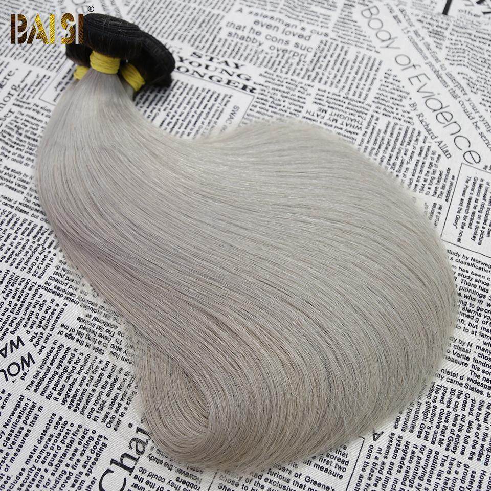 BAISI 10A 1B/GRAY Straight Color Hair - Image 5