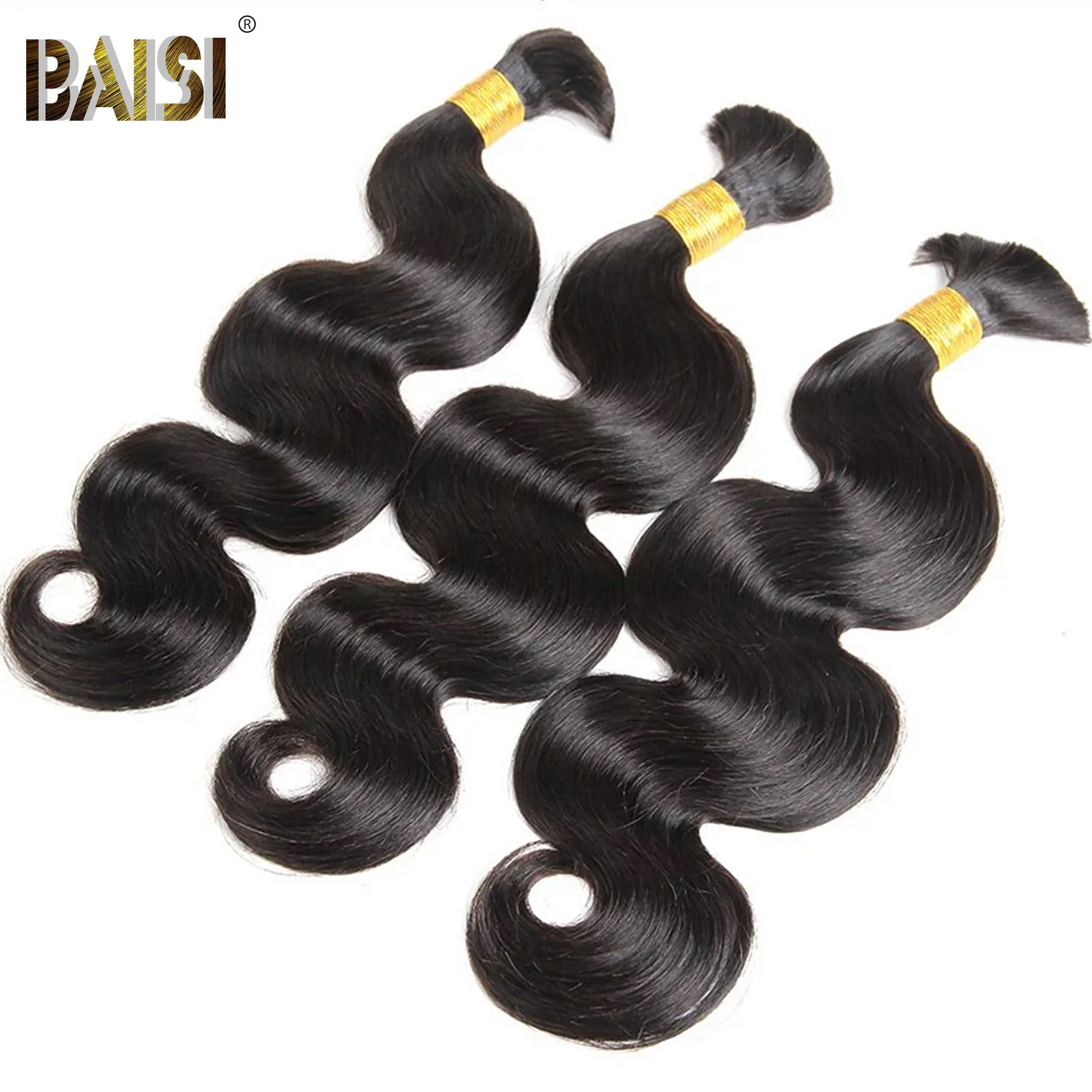BAISI 10A Body Wave Hair Extensions No Weft - Image 3