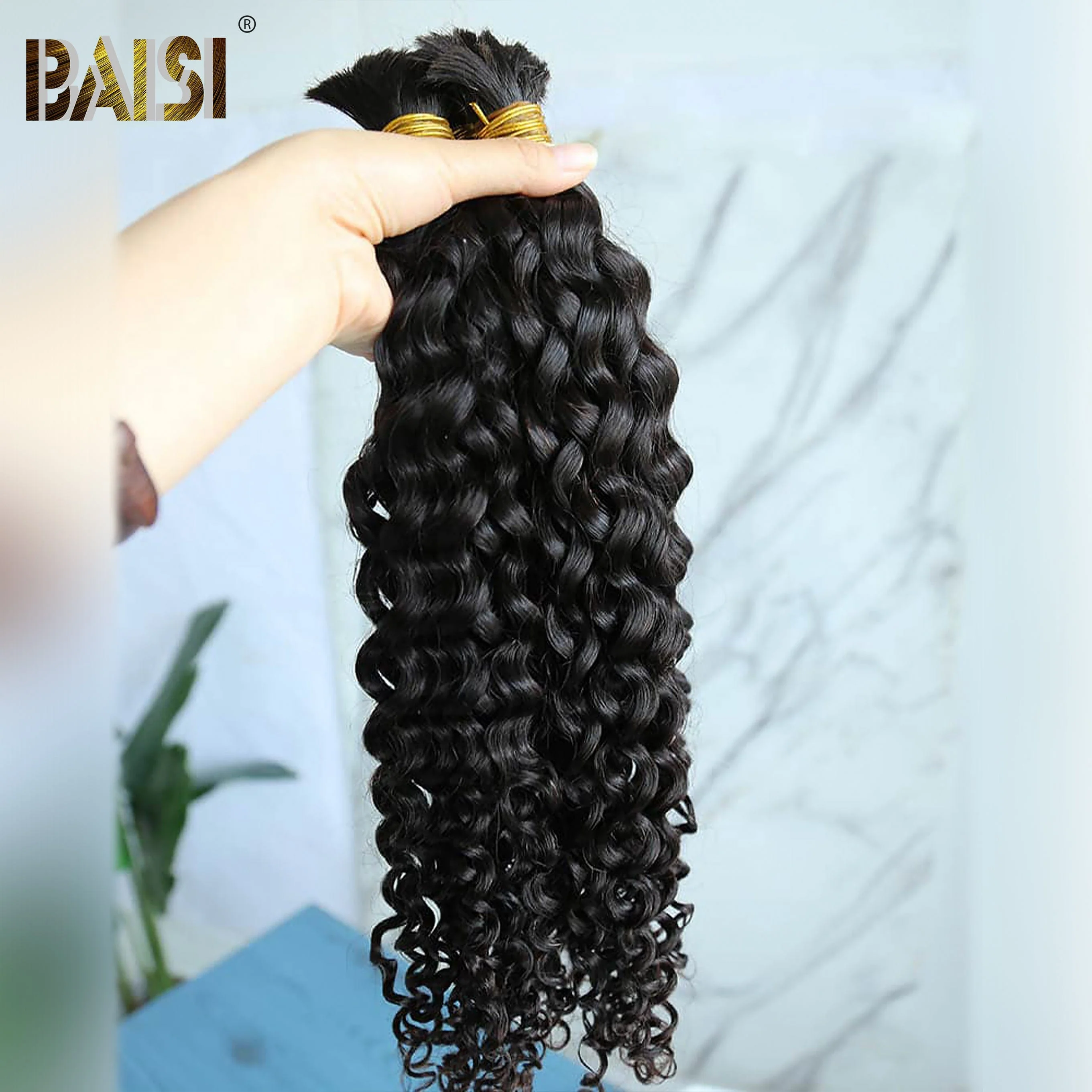 BAISI 10A Curly Hair Extensions No Weft - Image 3