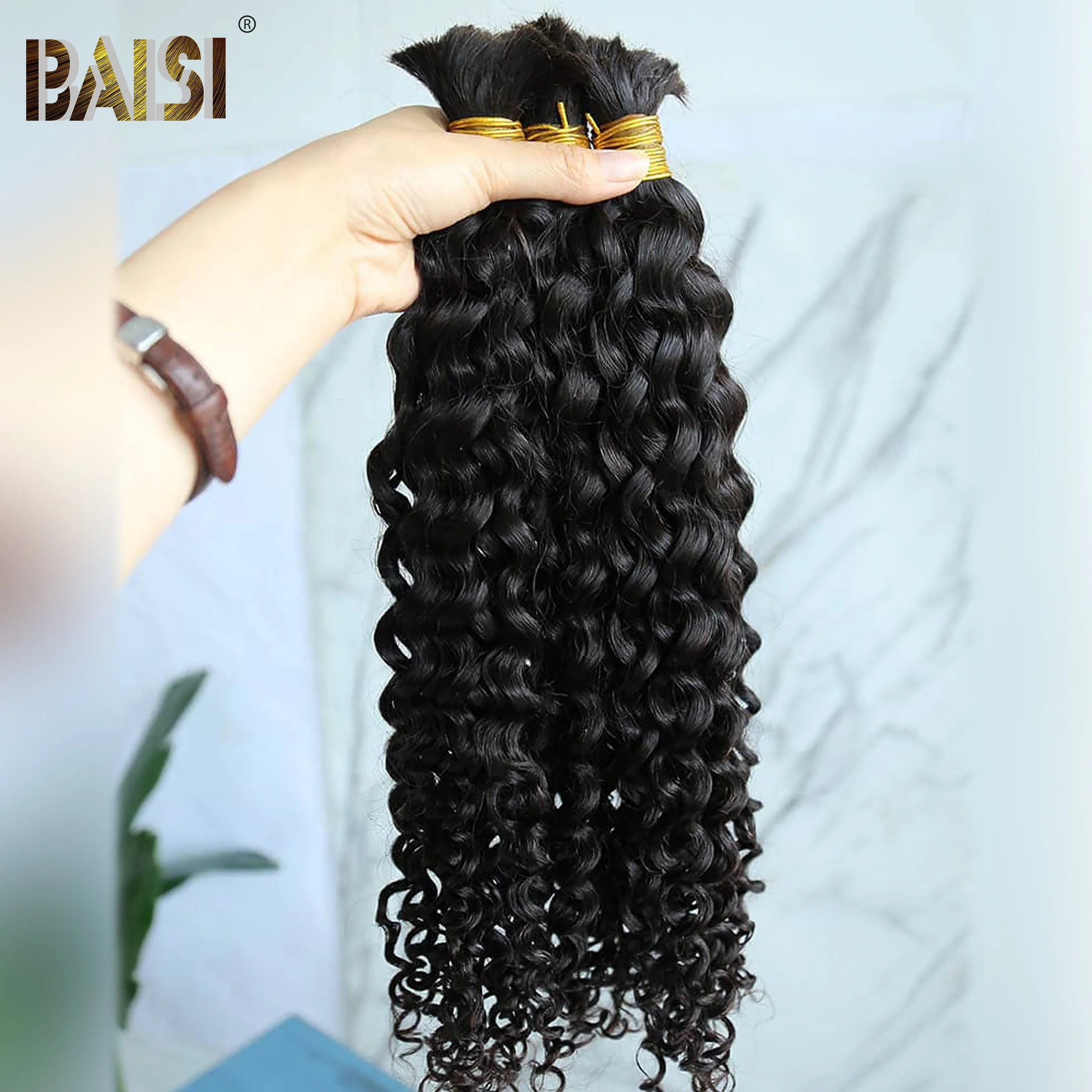 BAISI 10A Curly Hair Extensions No Weft - Image 4
