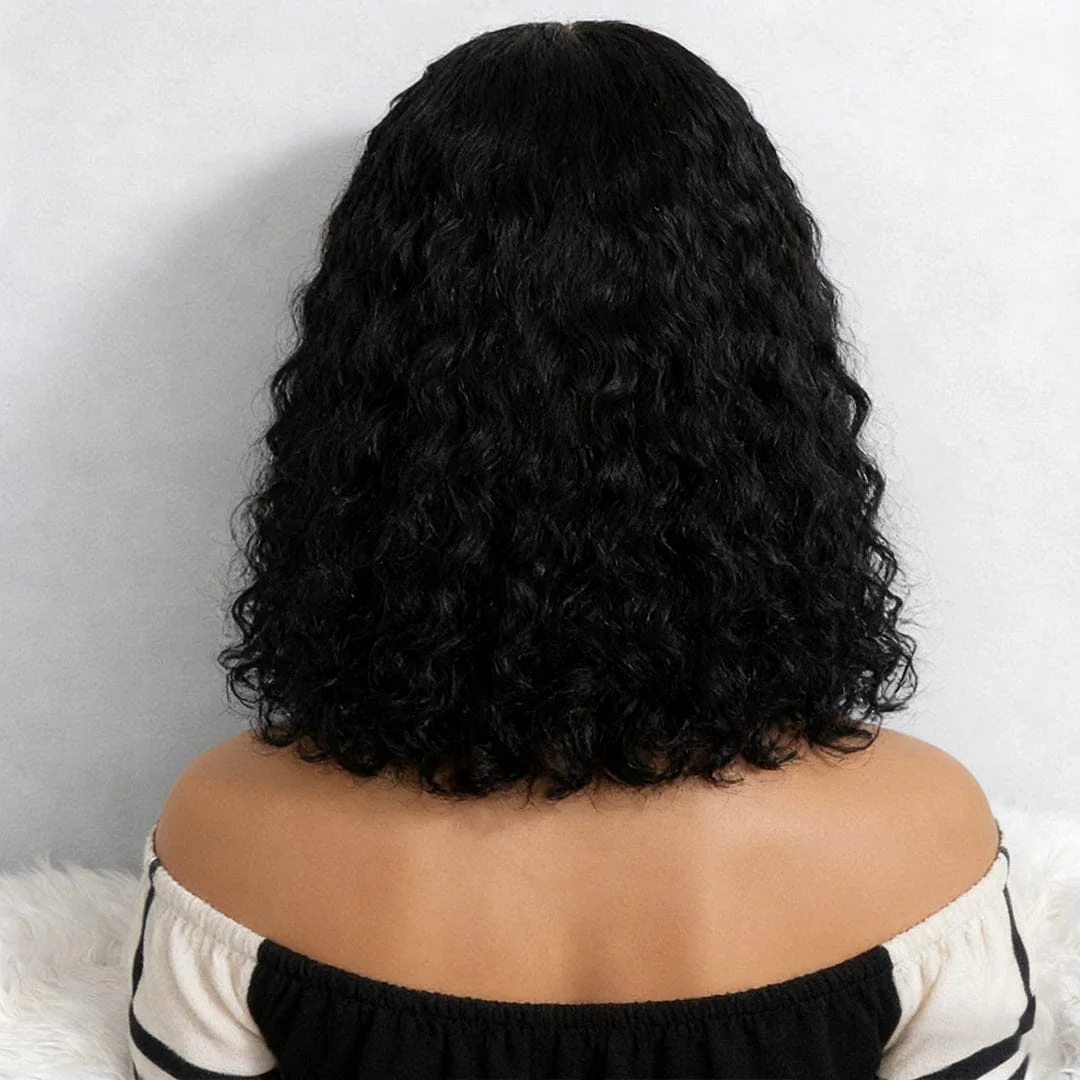 BAISI Deep Wave Bob Wig 100% Human Hair - Image 4