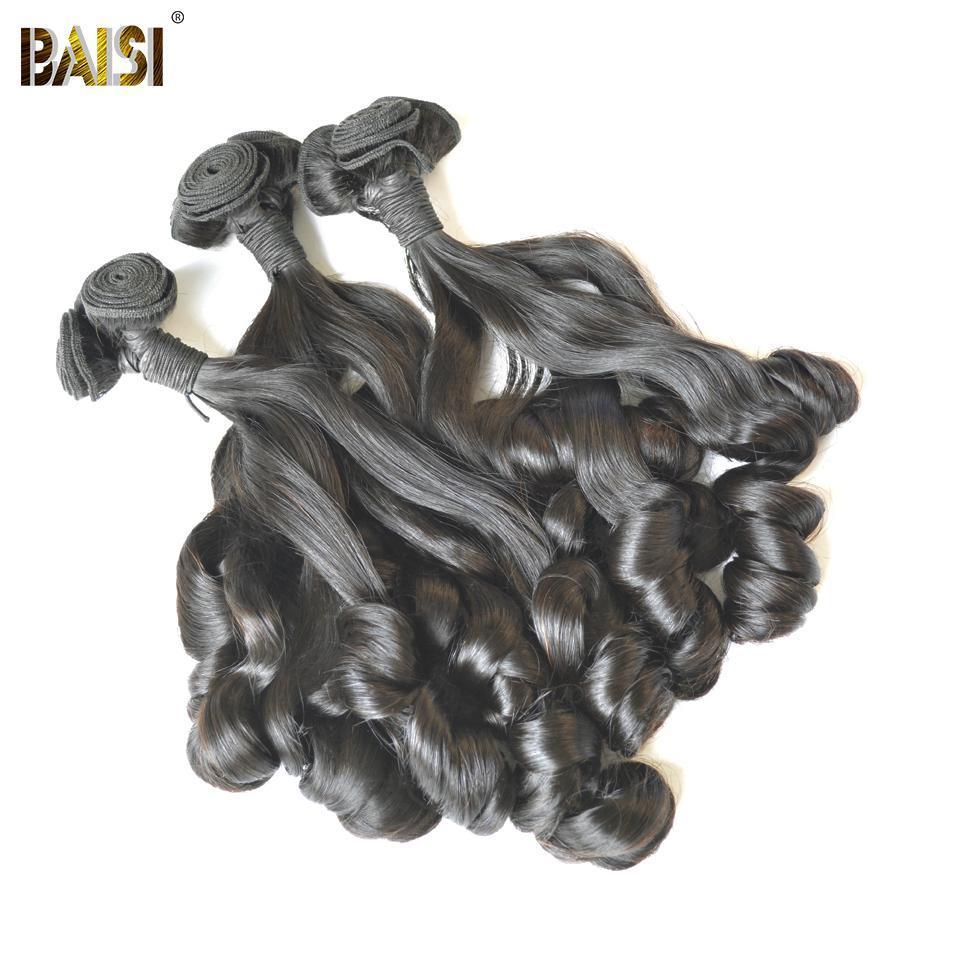 BAISI 10A Hair Weave Brazilian Virgin Funmi Hair Bouncy Curl - Image 3