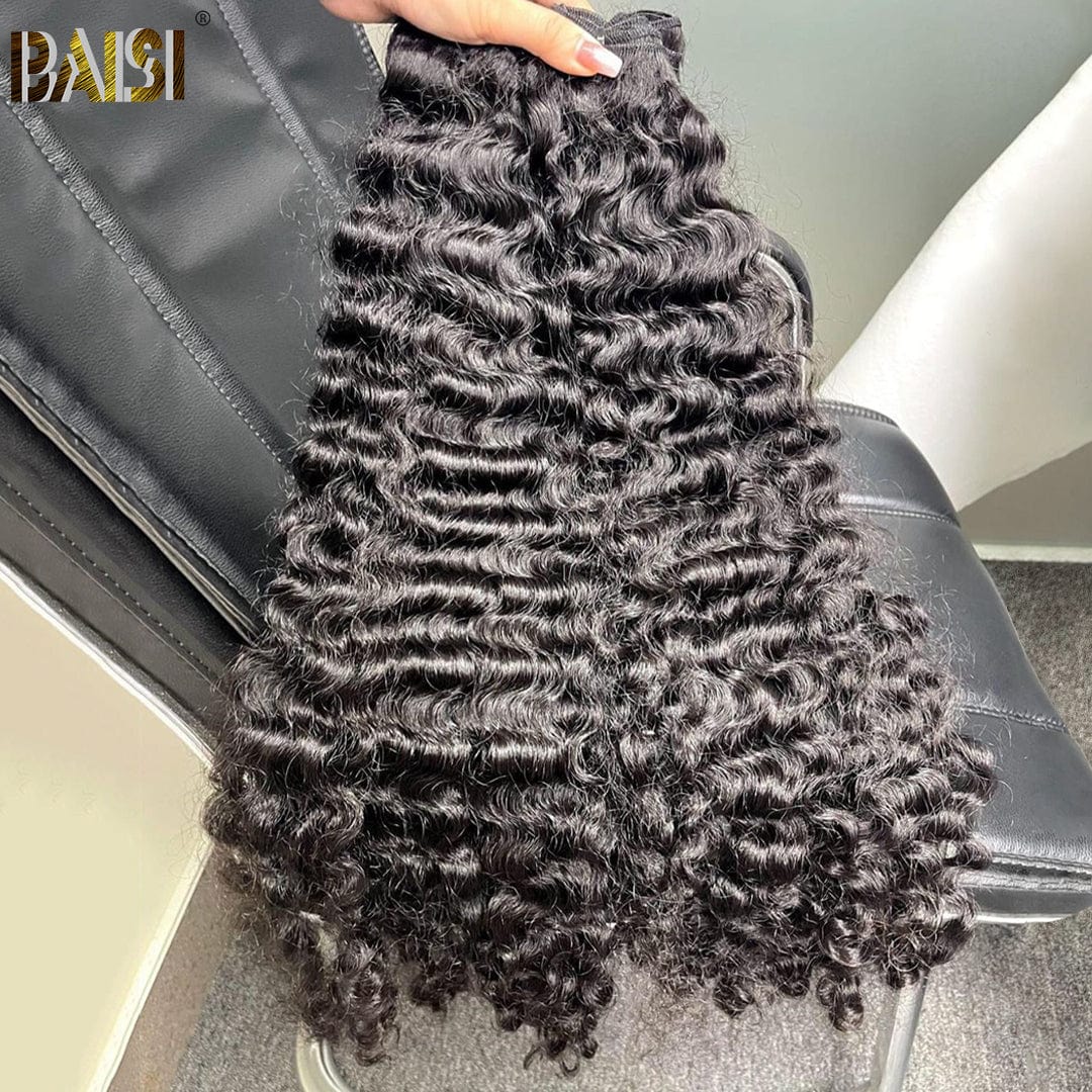 BAISI 10A Hair Weave Virgin Hair Burmese Curly - Image 3