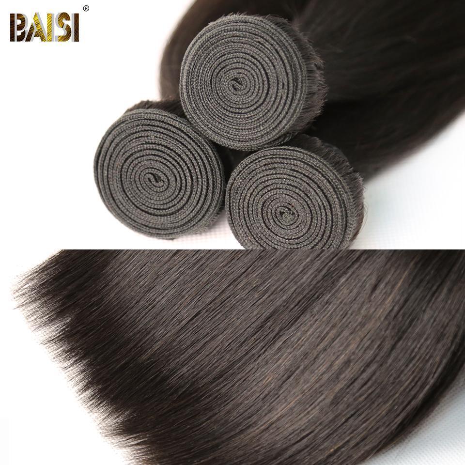 BAISI 12A Raw Hair Weave Virgin Hair Straight - Image 4