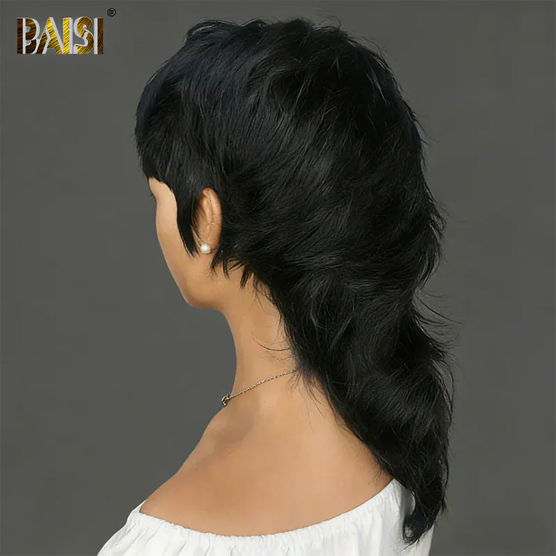Baisi $59 Wholesale Price Short Mullet Glueless Wig - Image 3
