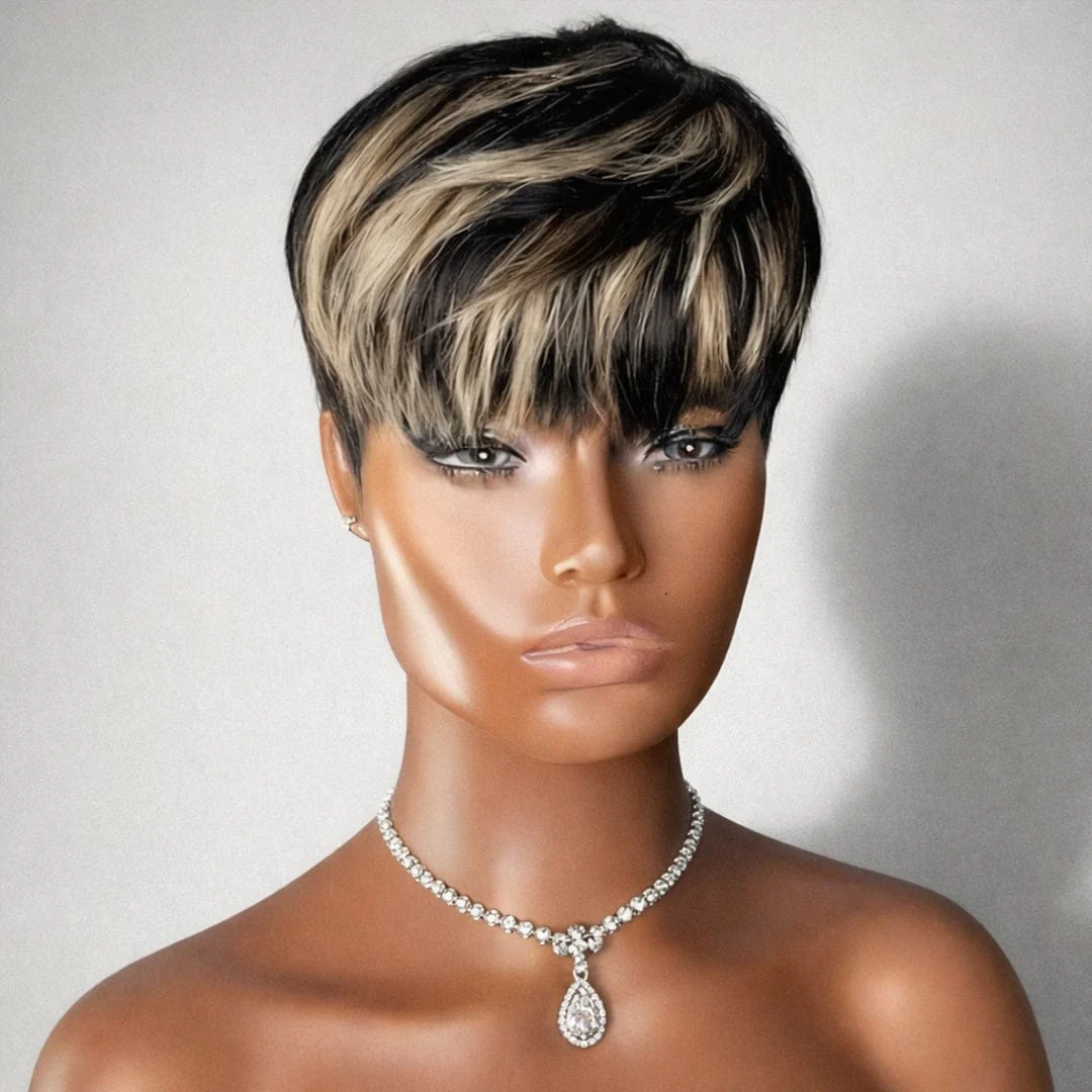 BAISI 1 Highlight Short Cut Wig+1 Pixie Short Cut Wig = $109 - Image 4