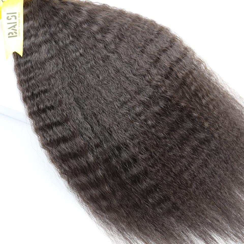 BAISI 12A Raw Hair Weave Peruvian Virgin Hair Yaki kinky Straight - Image 6