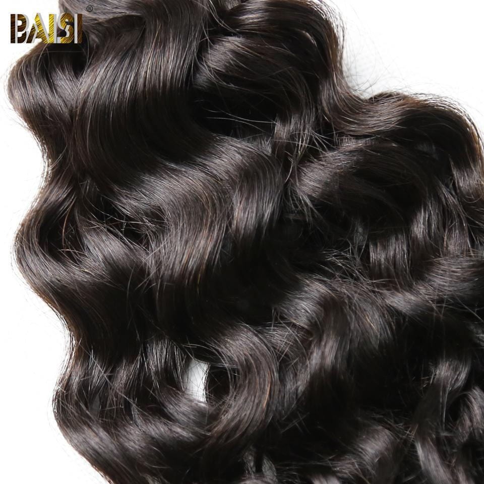 BAISI 10A Hair Weave Brazilian Virgin Hair Water Wave - Image 5