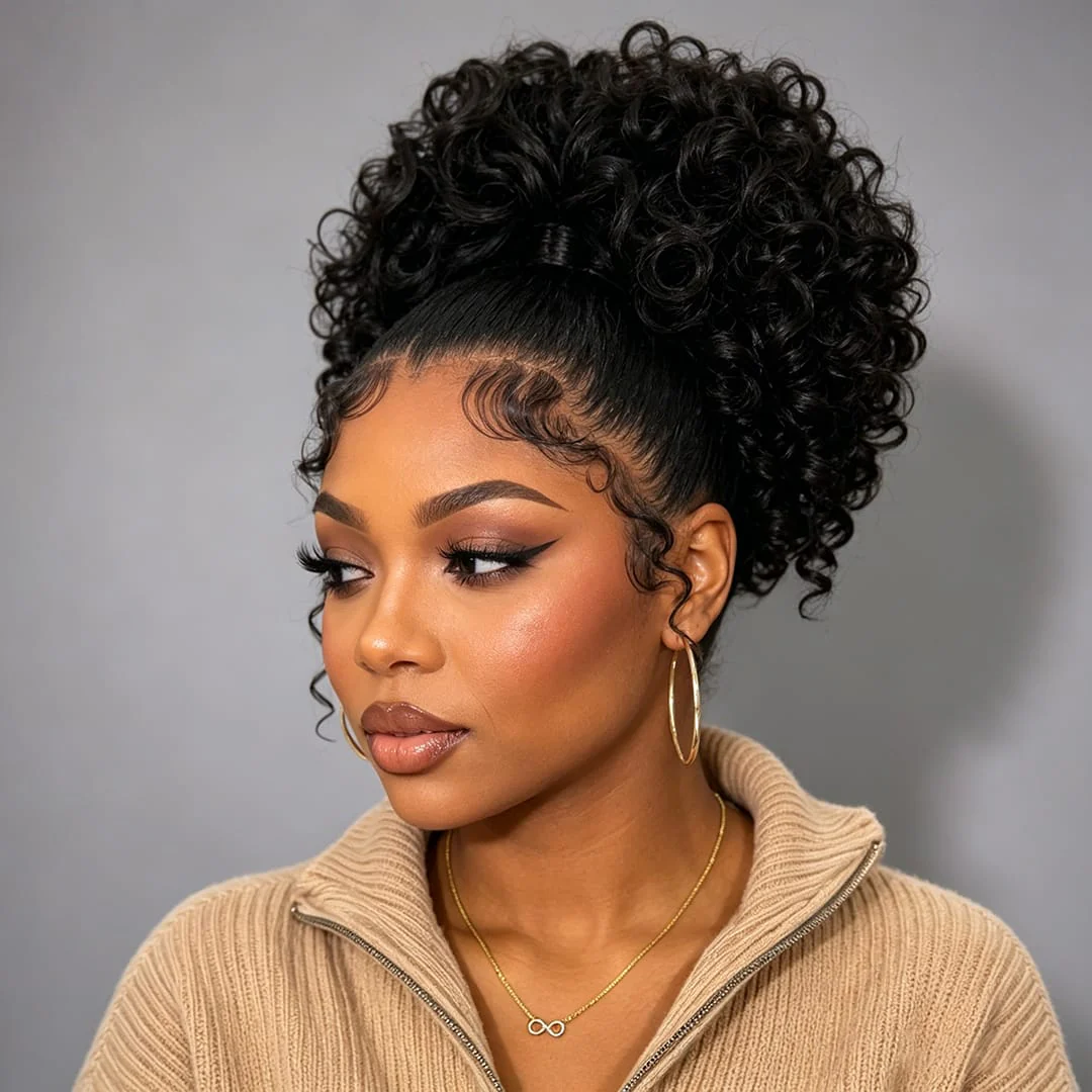 BAISI 360 Already Styled Ponytail HD Lace Wig - Image 2
