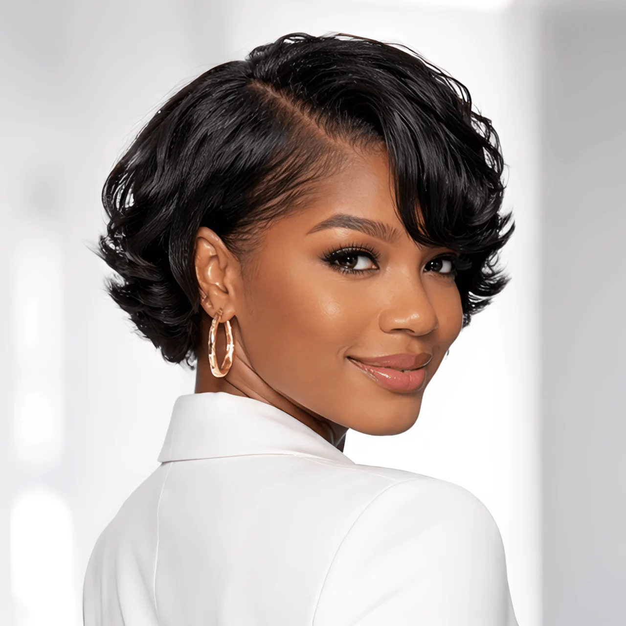 BAISI BOB 13X4 Wavy Lace Short Wig For Black Women - Image 3