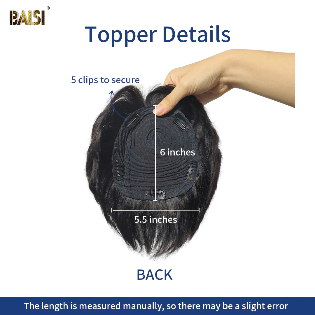BAISI Carrie Straight Partial Topper Unit( NOT A WIG) - Image 6