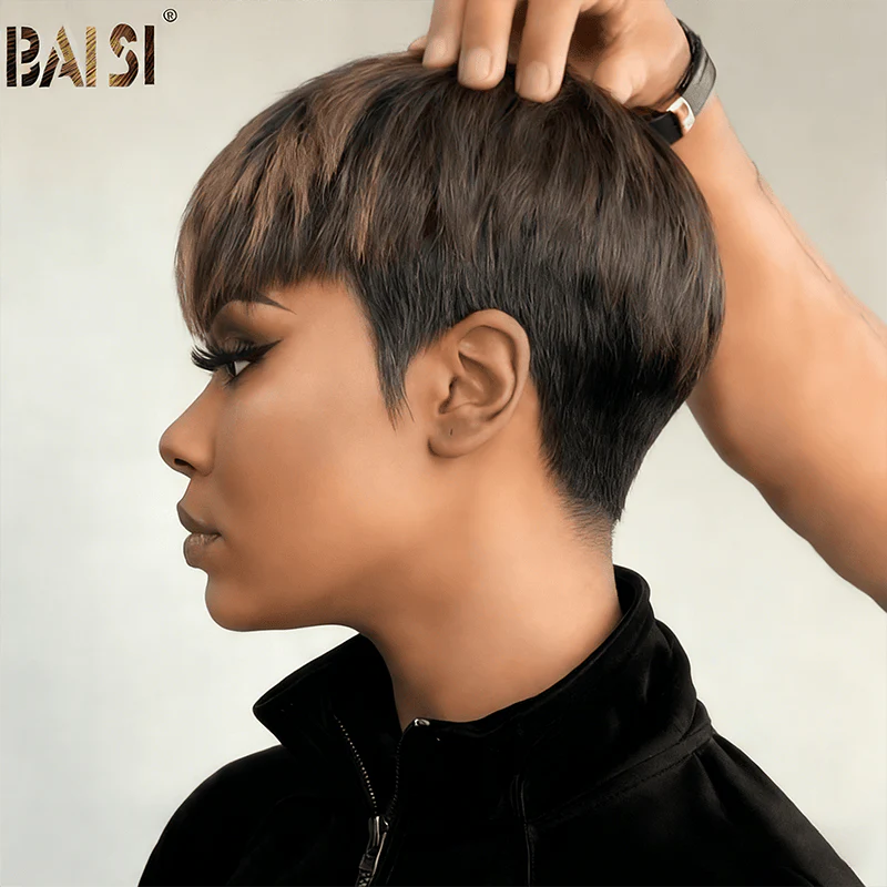BAISI Cute Machine Made Highlight Wig - Image 3