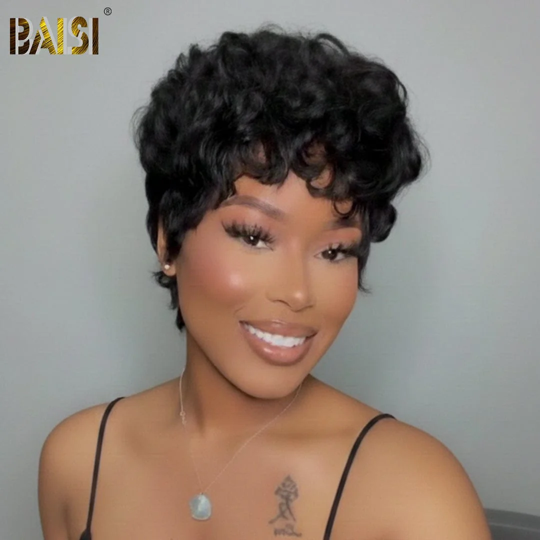BAISI Cute Quick Weave 5X5 Lace Closure Wig - Image 3