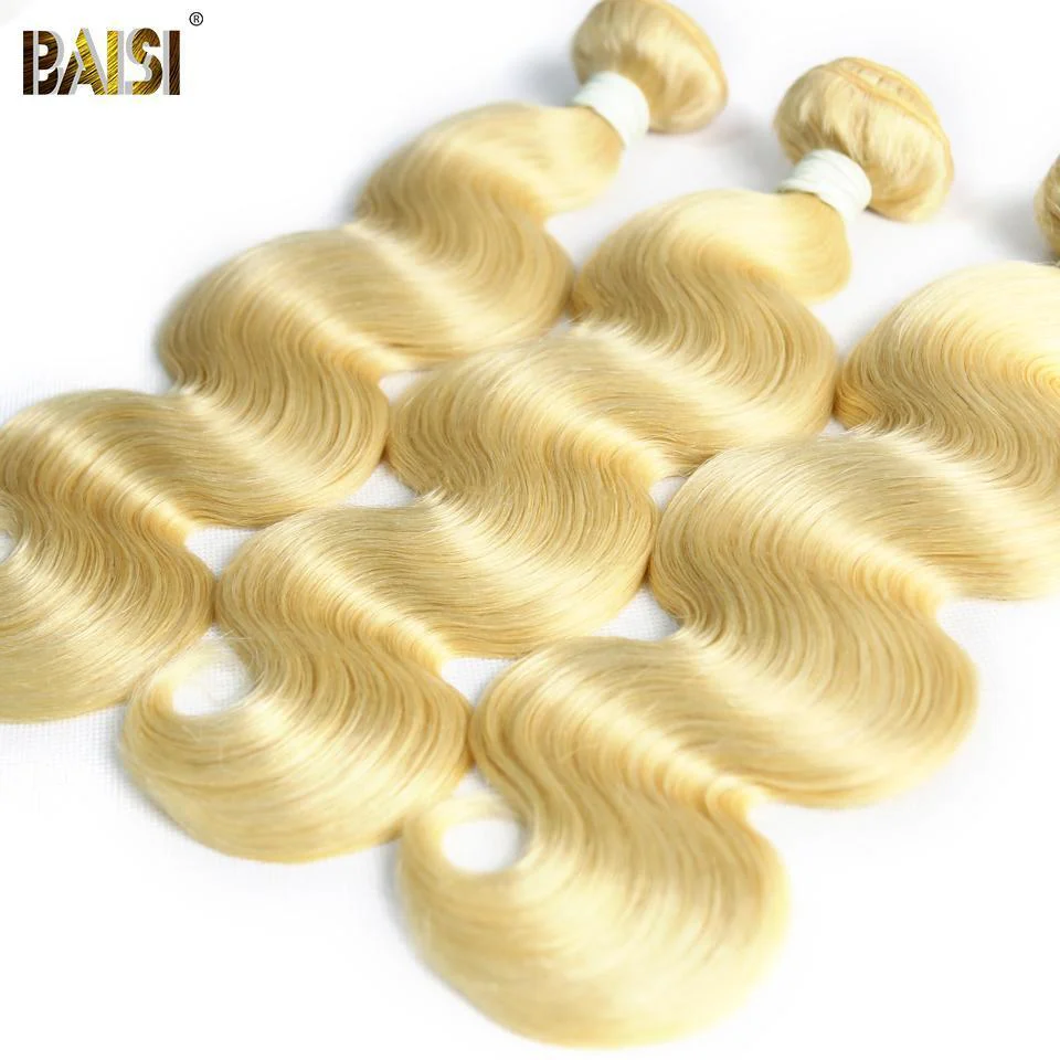 BAISI Eurasian Body Wave Human Hair 12A Grade Blonde 613# Hair - Image 5