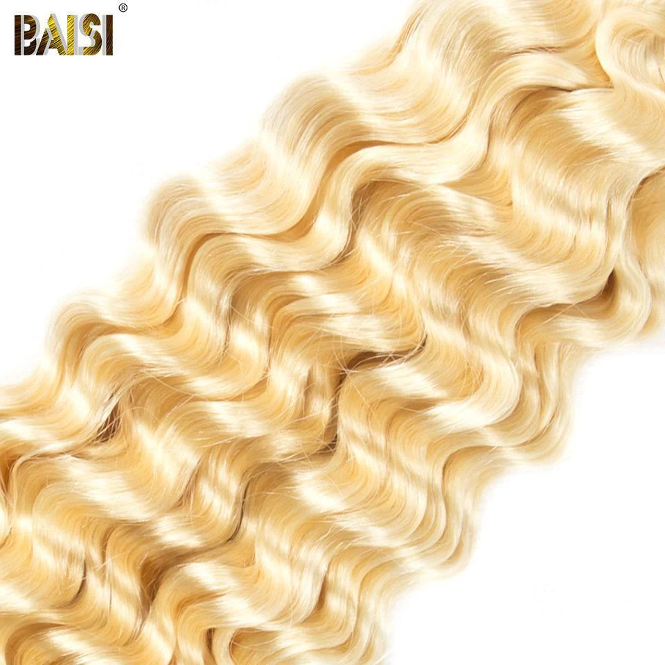 BAISI Eurasian Blonde 613# Deep Wave Human Hair 10A Grade - Image 4