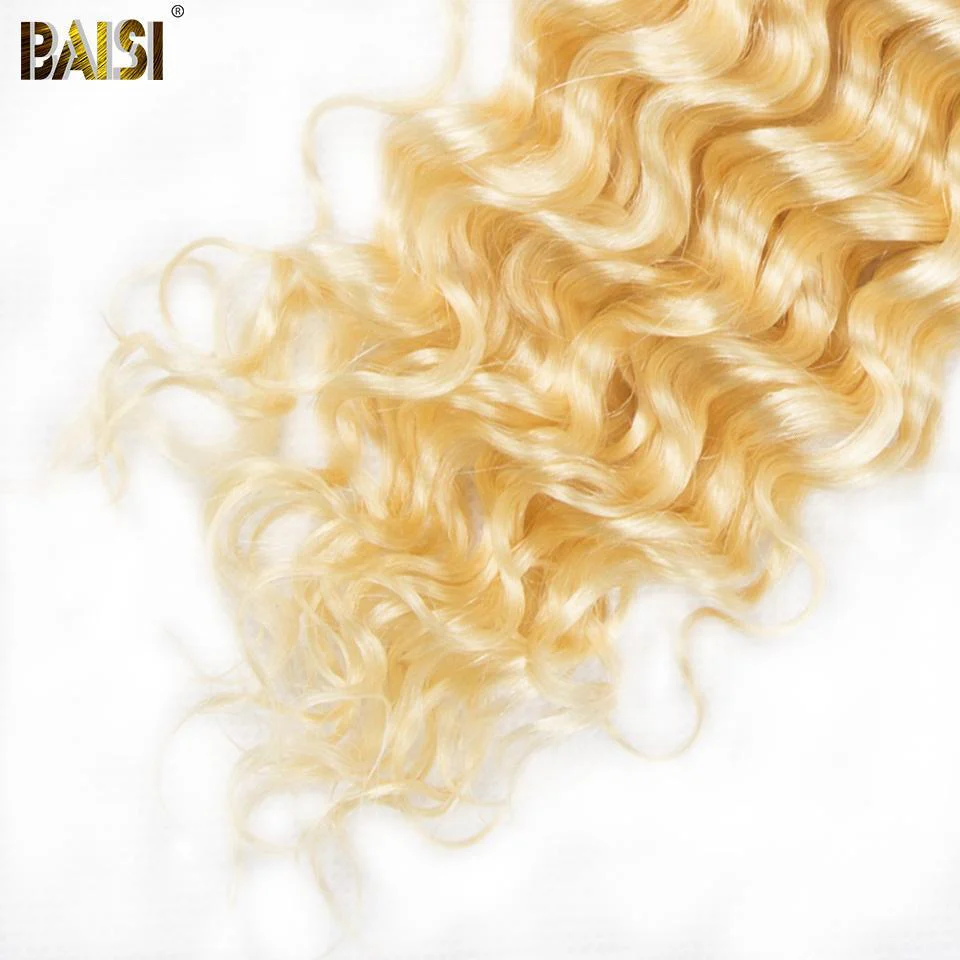 BAISI Eurasian Blonde 613# Deep Wave Human Hair 10A Grade - Image 5