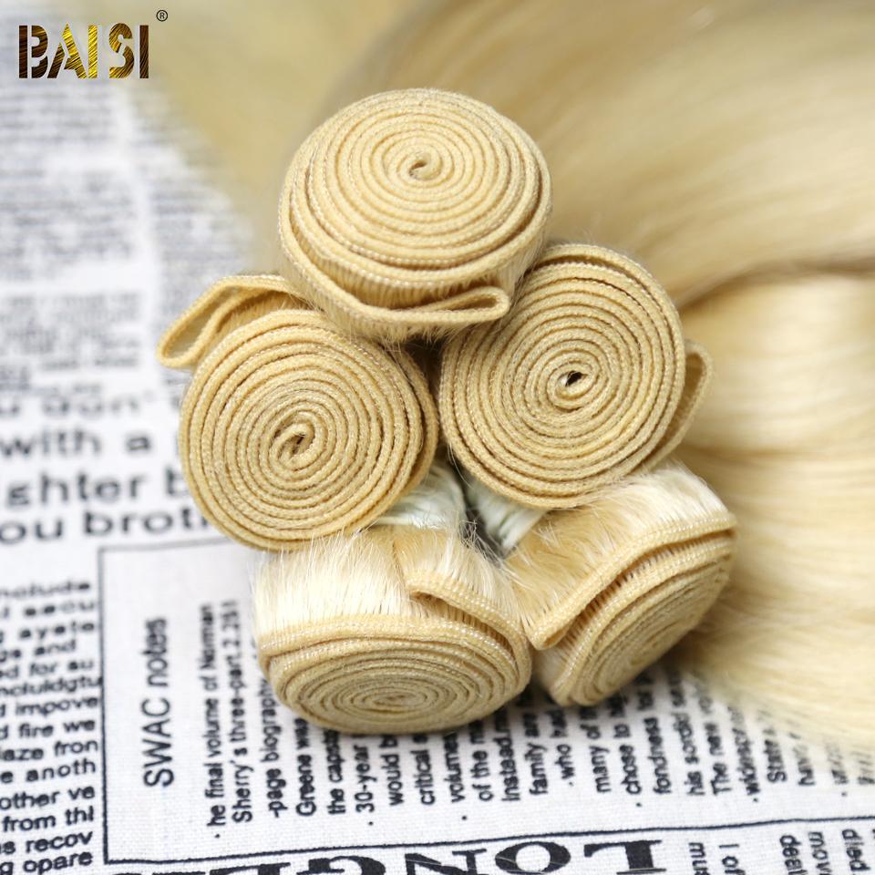 BAISI Straight 613# Blonde Color Hair Weave - Image 3