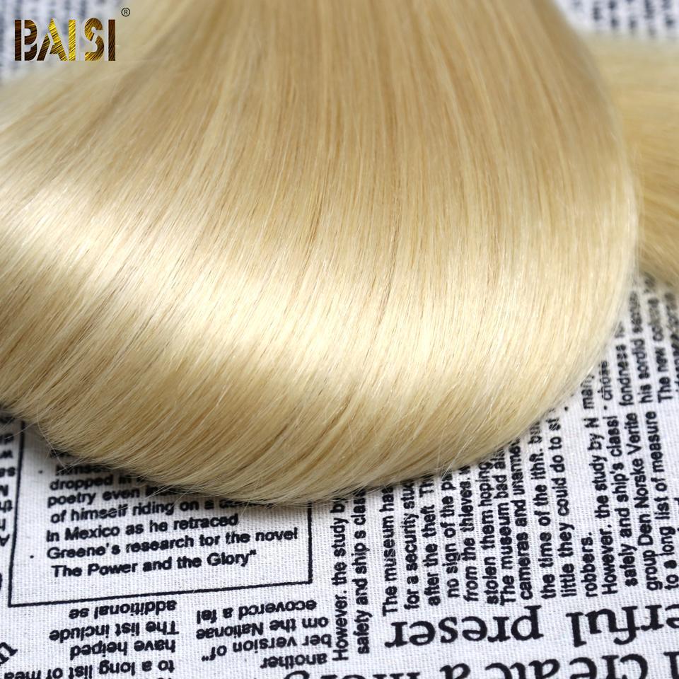 BAISI Straight 613# Blonde Color Hair Weave - Image 4