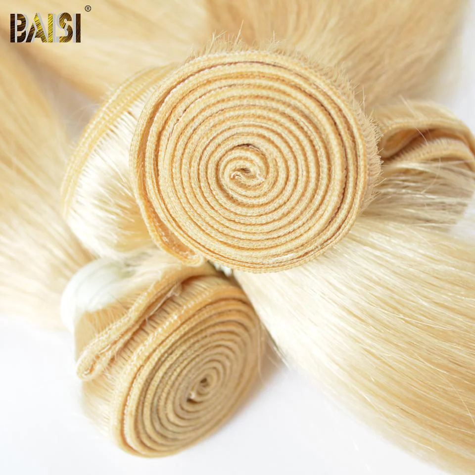 BAISI Eurasian Straight Human Hair 10A Grade Blonde 613# Hair - Image 4