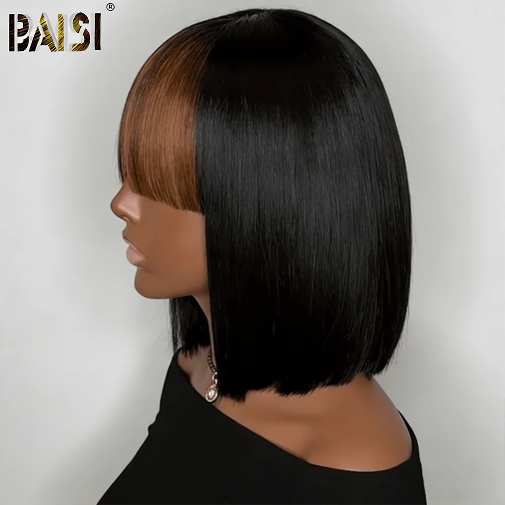BAISI Unique Style Bang BOB Wig - Image 3