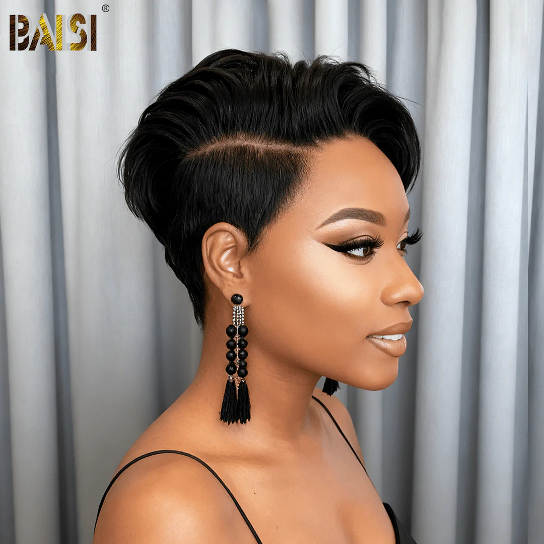 BAISI Full Lace Pixie Cut Wig - Image 3