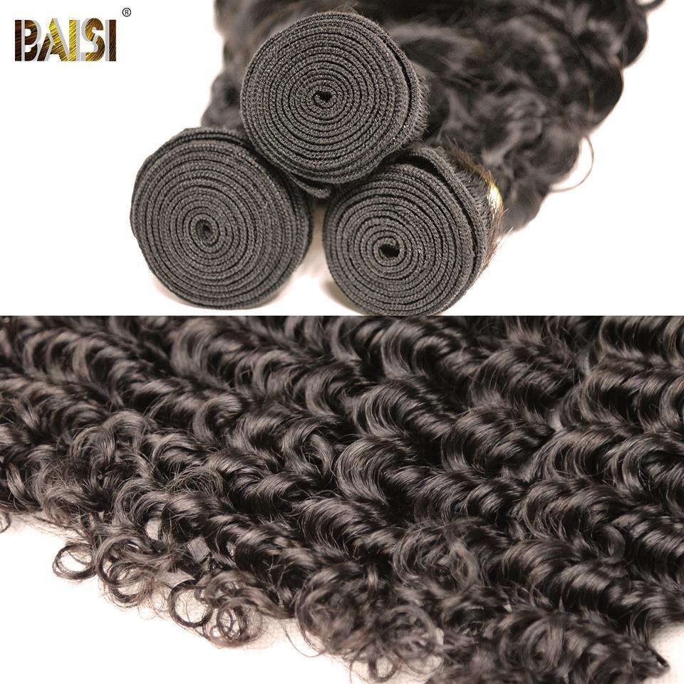 BAISI 12A Raw Hair Weave Malaysian Virgin Hair Deep Wave - Image 4
