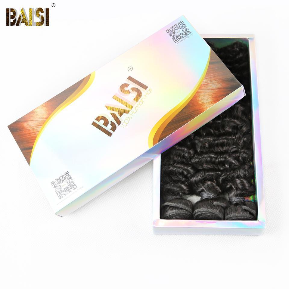 BAISI 12A Raw Hair Weave Malaysian Virgin Hair Deep Wave - Image 5