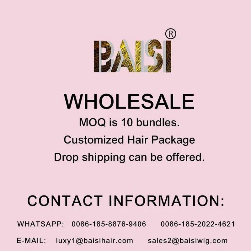 BAISI 12A Water Wave Bob Wig 100% Human Hair - Image 5