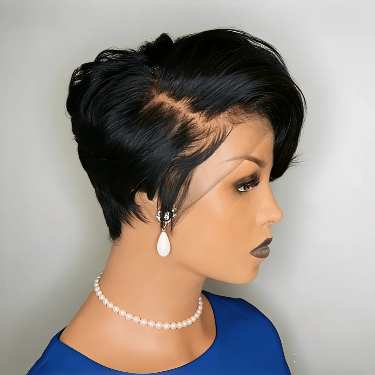 BAISI 13x1  Pixie Cut Wig PrePlucked Hairline 100% Human Hair - Image 3