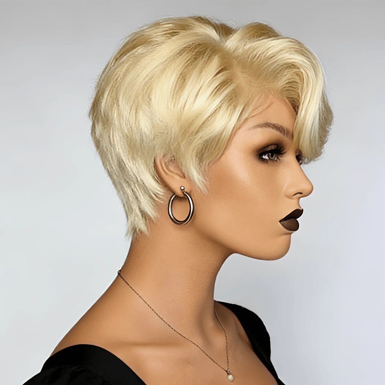 BAISI 13x1  Pixie Cut Wig PrePlucked Hairline 100% Human Hair - Image 4