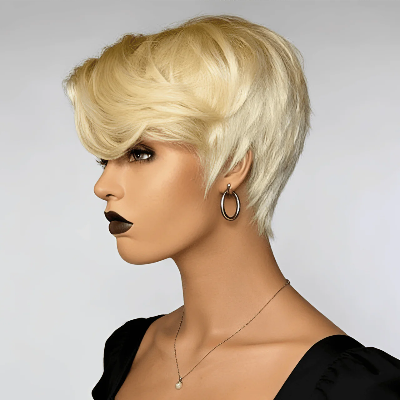 BAISI 13x1  Pixie Cut Wig PrePlucked Hairline 100% Human Hair - Image 5