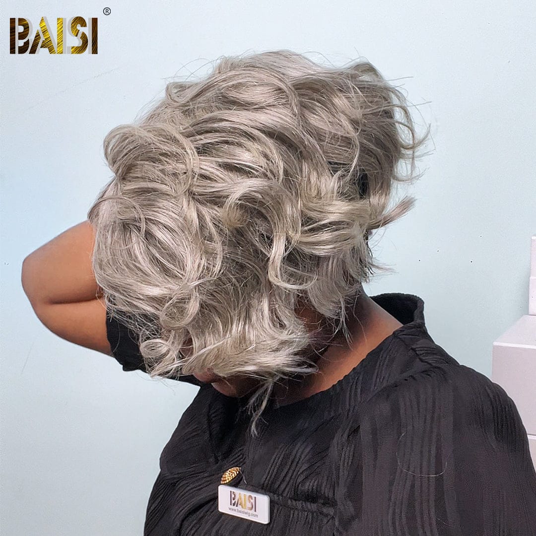BAISI Salt and Pepper Wavy Partial Topper (NOT A WIG) - Image 3
