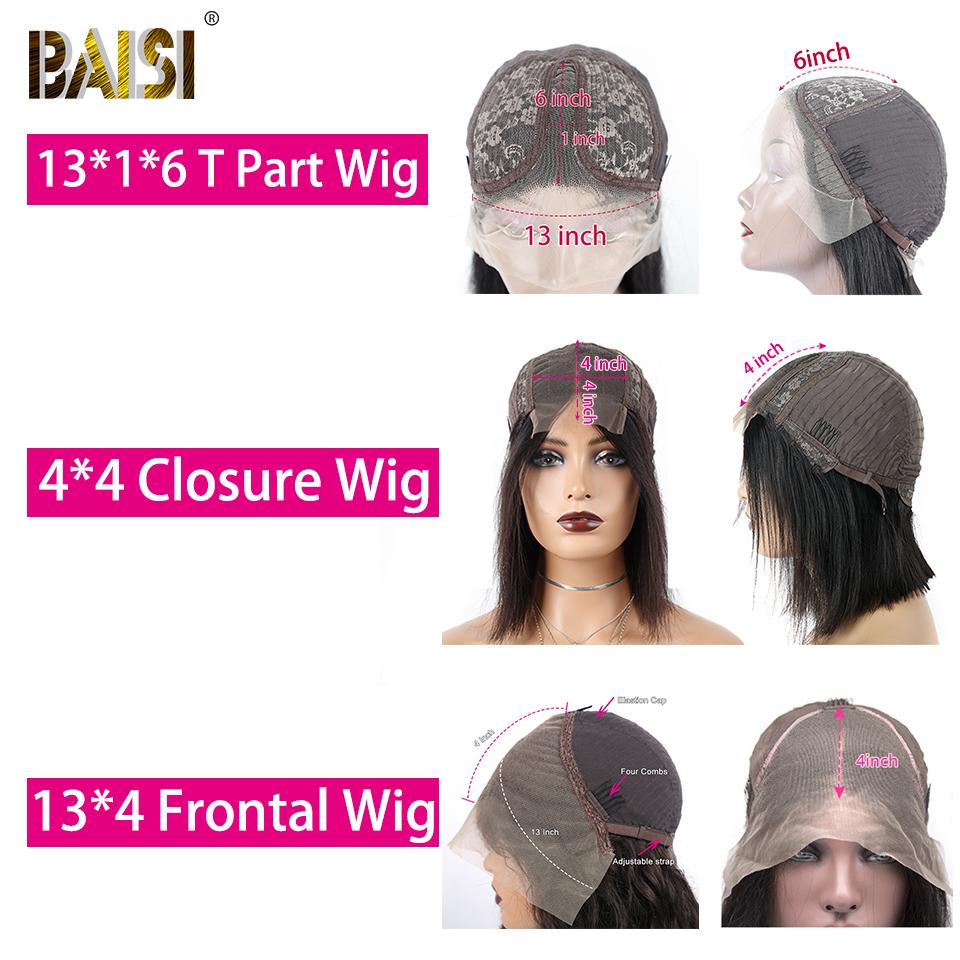 BAISI 12A Straight Lace Bob Wig 100% Human Hair - Image 4