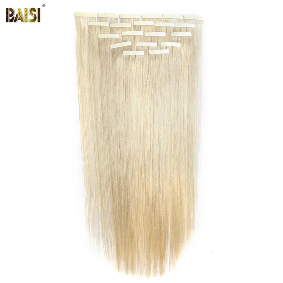BAISI Straight Tape Hair 100g/lot,  22# Human Hair - Image 4