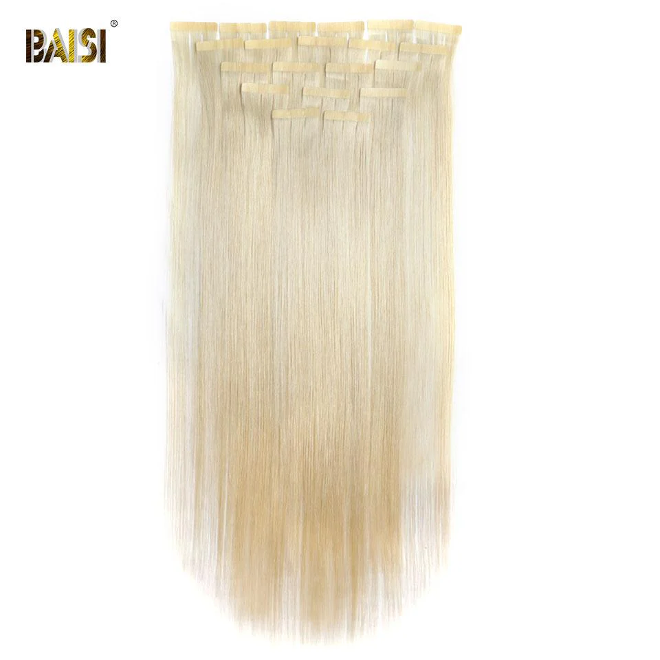 BAISI Straight Tape Hair 100g/lot,  22# Human Hair - Image 5