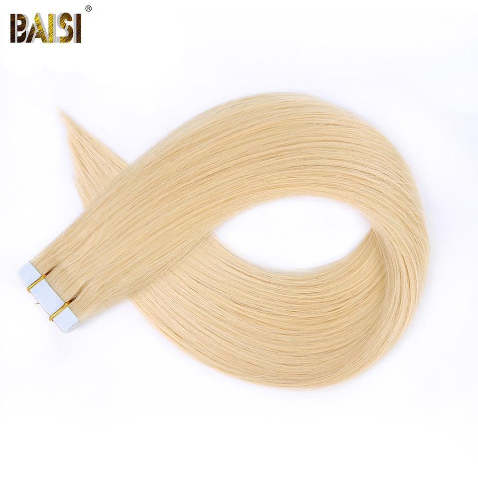 BAISI Straight Tape Hair,1B/2#/4#/99J#/613#/27#/Gray#/Burgundy - Image 3
